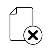 Icon a delete file. vector