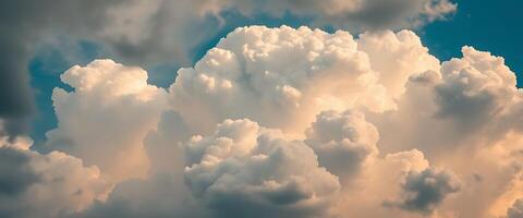 very large cloud in the sky with a blue sky in the background photo