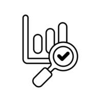 Icon a benchmark, isolated against a clean background vector