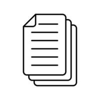Icon a document, isolated against a clean background vector