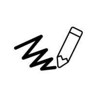 Icon a scribble, isolated against a clean background vector