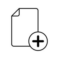 Icon a add file, isolated against a clean background vector
