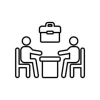 Icon a client meeting, isolated against a clean background vector