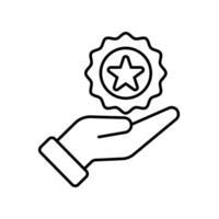 Icon a trusted, isolated against a clean background. vector