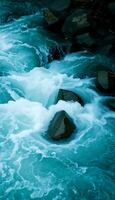 river that has some rocks in it photo