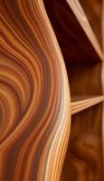 close up view of a wooden table photo