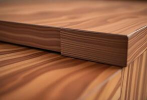 close up of a piece of wood on a table photo