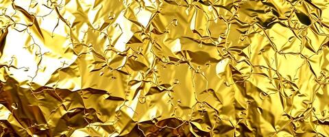 close up view of a gold foiled surface photo