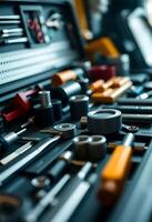 toolbox filled with lots of different tools photo