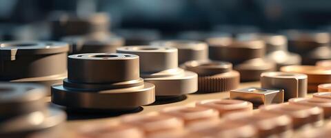 close up of many different type of knobs photo