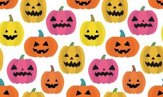 universal halloween pumpkin seamless pattern vibrant abstract jack o lantern design for web textile decoration print background vector