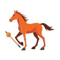 The horse is running colorfully design elements vector