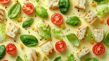 a bunch of different types of food on a table photo