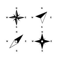 Simple Nevigation symbol, Map, GPS sign, Icons, Graphic elements for Interface, App, Web and Banner, Black Clip art. vector
