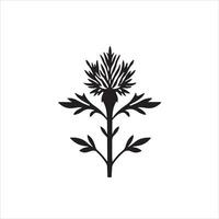 Thistle flower icon isolated on white background vector