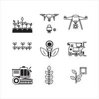 Agriculture and farming icons set vector