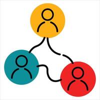 Team icon. Collaboration group unity symbol. vector