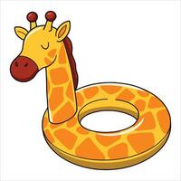 Swim ring illustration. Colorful flotation device ideal for summer, beach, and pool safety designs. vector