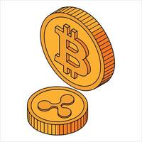 Bitcoin icon, perfect for crypto branding, investment visuals, and tech finance designs. vector