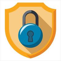 Cyber security icon representing digital protection with shield symbol. Ideal for online safety and data security concepts. vector
