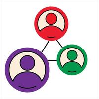 Team icon representing collaboration and group unity. Ideal for business projects and partnership concepts. vector