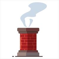 House chimney cartoon icon.Web design graphic isolated on white, ideal for home and architecture themes. vector