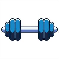 Steel dumbbell icon isolated on white, ideal for web design, fitness branding, and gym workout themes. vector