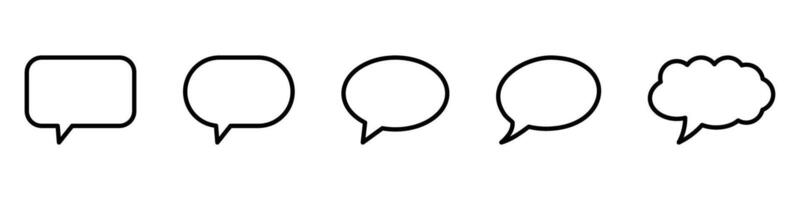 Speech bubble, speech balloon, chat bubble line art icon for apps and websites vector