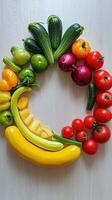 A circle of vegetables photo