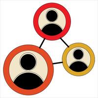 icon of a team symbolizing unity and collaboration. Perfect for corporate teamwork and group projects. vector