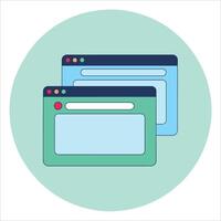 Landing pages icon representing website conversion optimization tool. Ideal for digital marketing and web design projects. vector