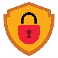 Cyber security icon. Digital protection shield symbol. vector