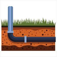 Sewerage ground cartoon icon. Web design graphic isolated on white for utility and infrastructure projects. vector