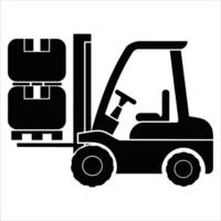 Car icon used for lifting forklifts in format. Perfect for industrial machinery themes, highlighting vehicle functionality and heavy duty applications. vector