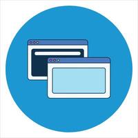 icon of landing pages as a website conversion optimization tool. Perfect for UX design and online advertising concepts. vector