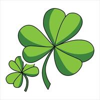 Shamrock flower made of three leaflets, design. Great for luck themed projects and Celtic symbolism. vector