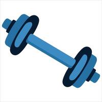 Steel dumbbell isometric icon. Web design graphic isolated on white, great for fitness, gym, and workout themes. vector