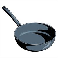Cuisine wok pan icon. Web design graphic isolated on white, great for cooking, kitchenware, and Asian food concepts. vector