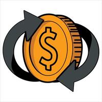 Purchase history money icon. graphic for web design, isolated on white, suitable for finance and e commerce projects. vector