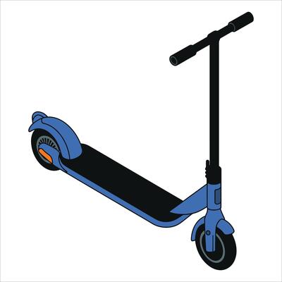 Electric scooter icon for web design, isolated on white background. Perfect for urban transport, mobility concepts, and modern city themes.