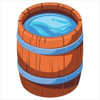 Sauna water bucket icon. Web design graphic isolated on white, ideal for spa, wellness, and relaxation themes. vector