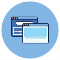 Landing pages icon. Website conversion optimization tool. vector
