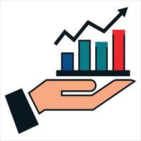 Growth icon representing progress, development, and expansion. Ideal for business, finance, and success themes. vector