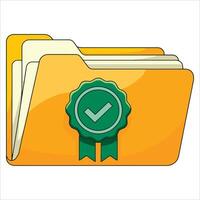 Folder password protection icon. illustration for web design, isolated on white, ideal for security, data privacy, and tech interfaces. vector
