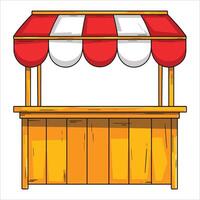 Kiosk illustration featuring a small booth design, ideal for retail spaces, information points, and service station graphics. vector