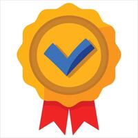 Certified icon, badge style design. Suitable for approvals, validations, and professional accreditation visuals. vector