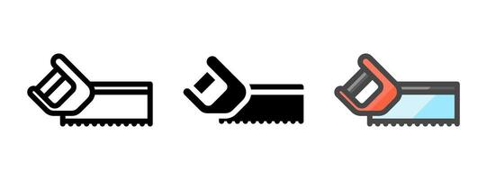 Multipurpose Backsaw Icon in Outline, Glyph, Filled Outline Style vector
