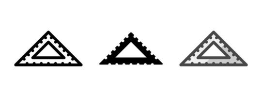 Multipurpose Carpenters Square Icon in Outline, Glyph, Filled Outline Style vector