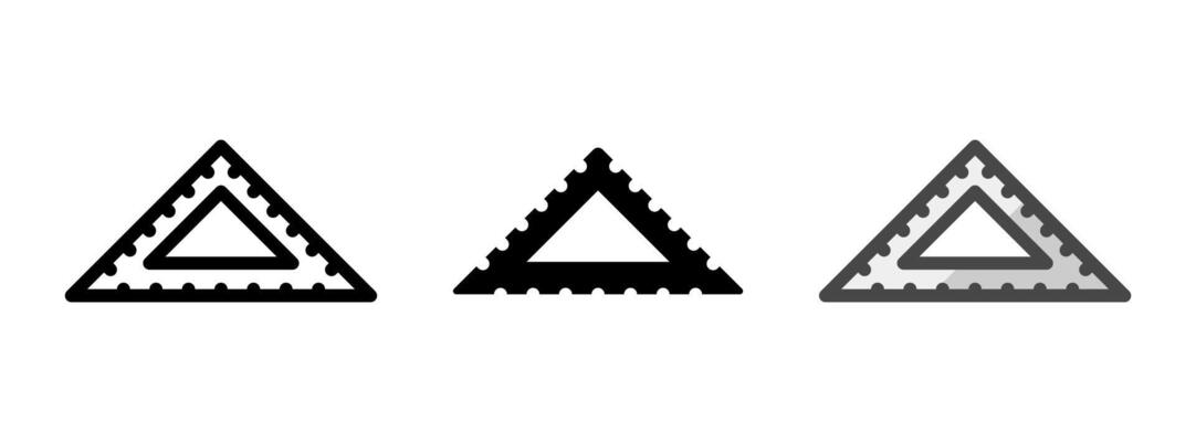 Multipurpose Carpenters Square Icon in Outline, Glyph, Filled Outline Style