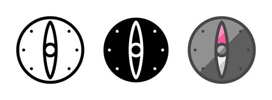 Multipurpose Compass Icon in Outline, Glyph, Filled Outline Style vector